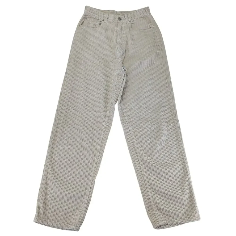 BDG High Rise Baggy Corduroy Jeans‎ Pants Women's Size 27 Cream Ecru